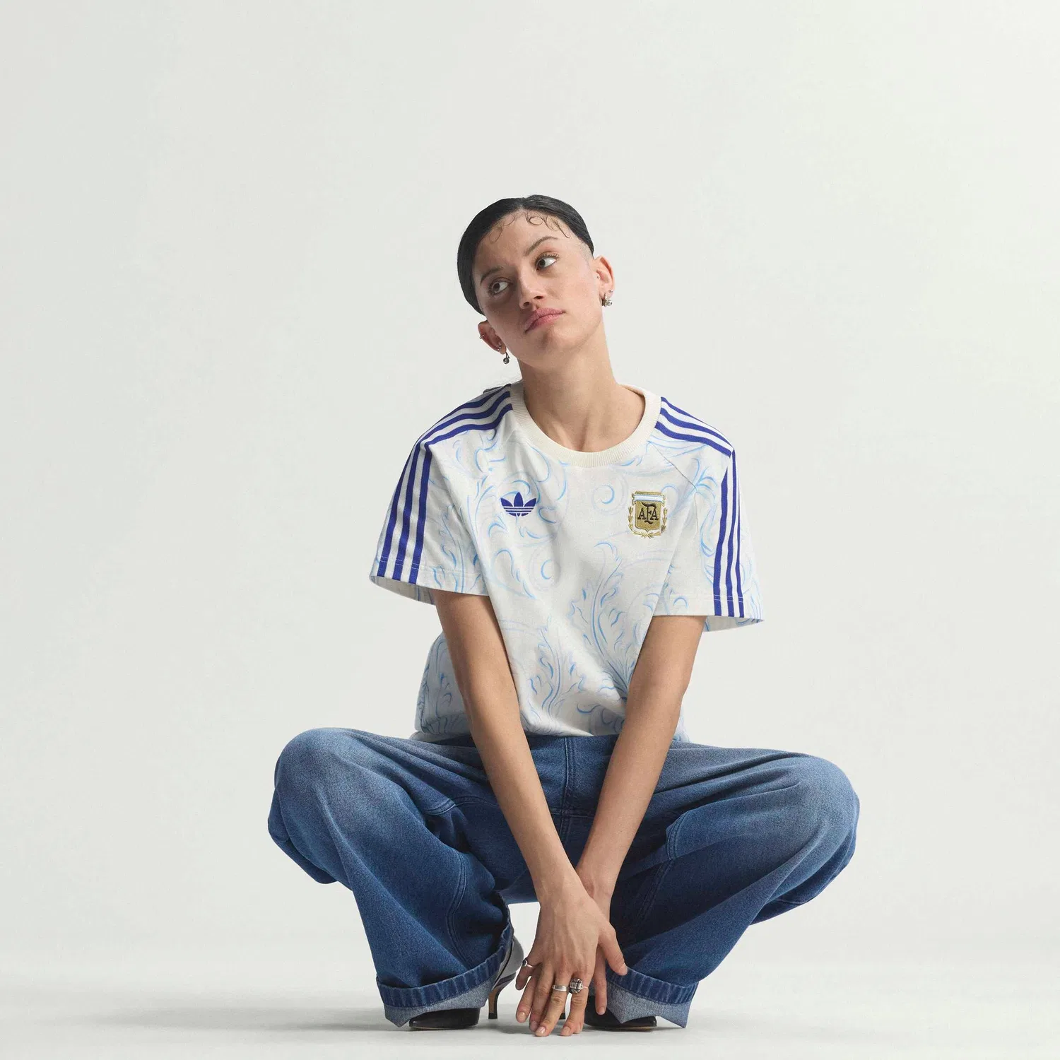 Белое спортивное платье Adidas Performance Argentinien