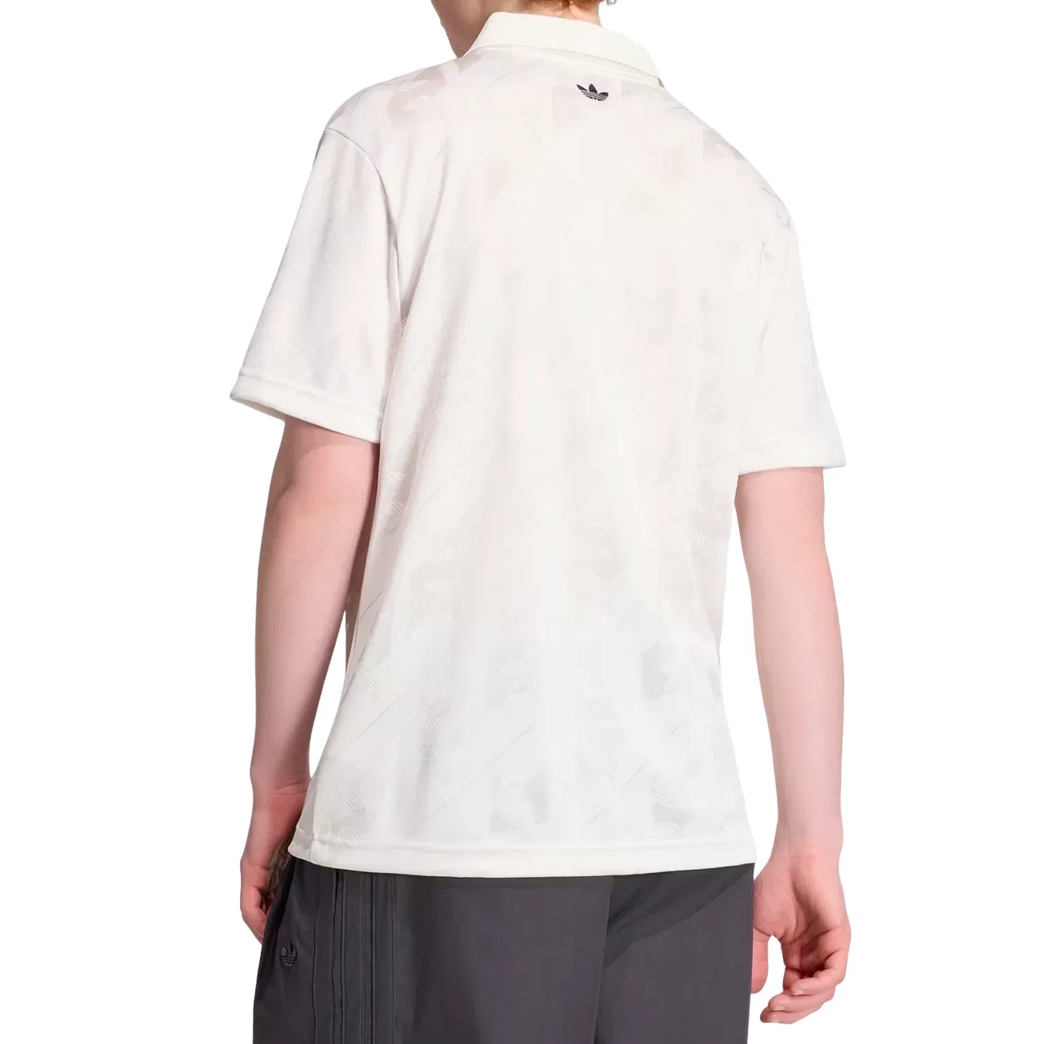 Мужская футболка с принтом Adidas Jacquard Jersey Asia Sizing Cloud White, белый — фото 3