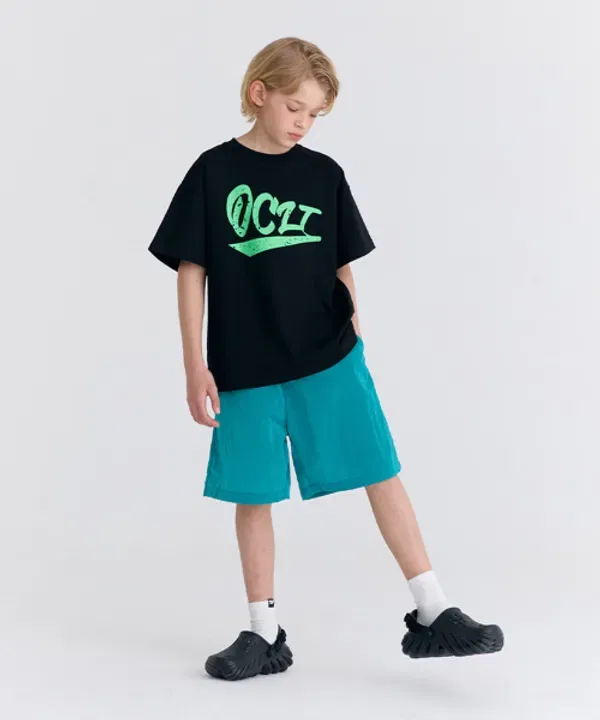 Шорты из нейлона, квадратный крэнч, Ocelot Junior, зеленый