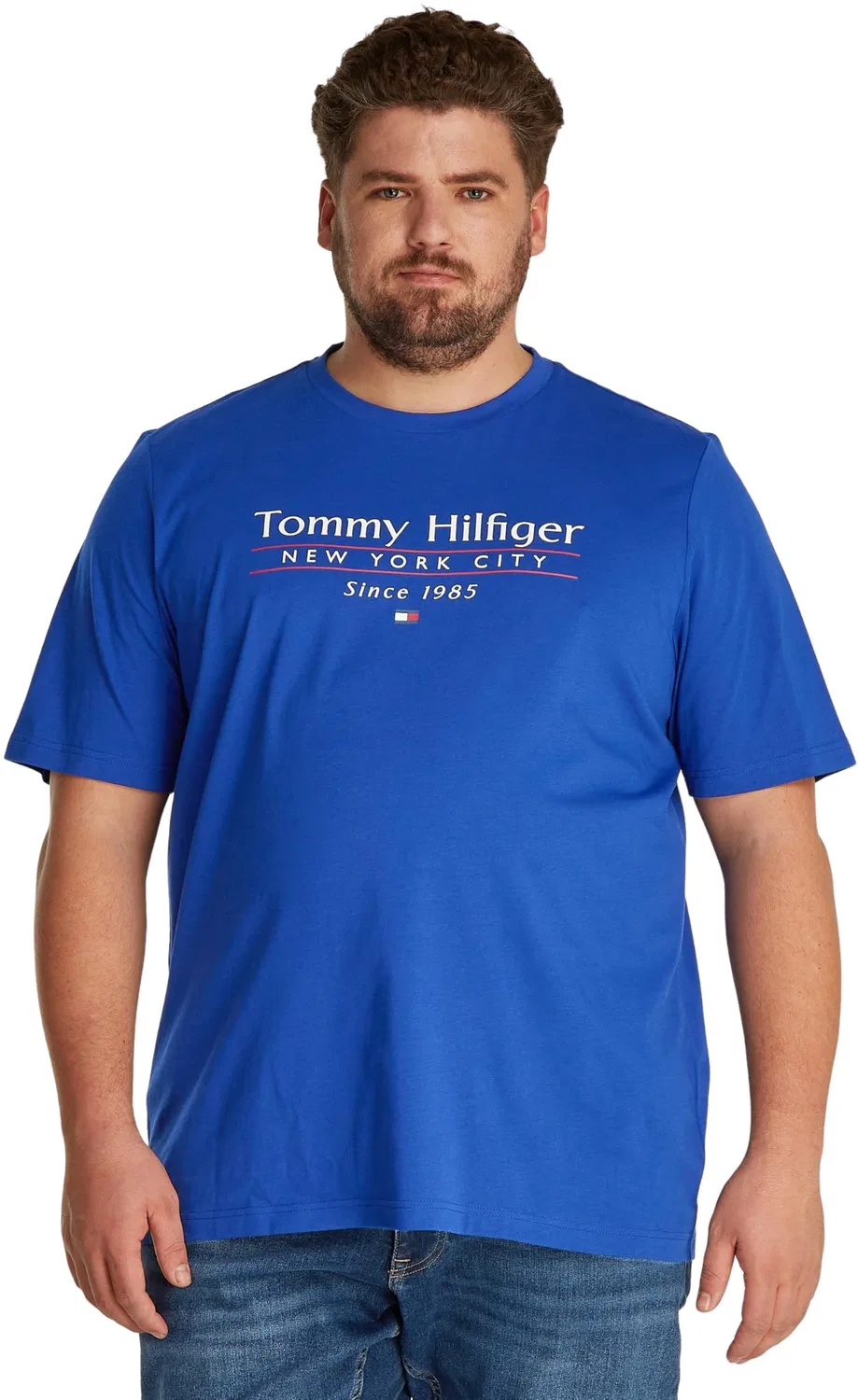 Мужская футболка с коротким рукавом Center Stack Tee Tommy Hilfiger, Blue (Wedge Blue)
