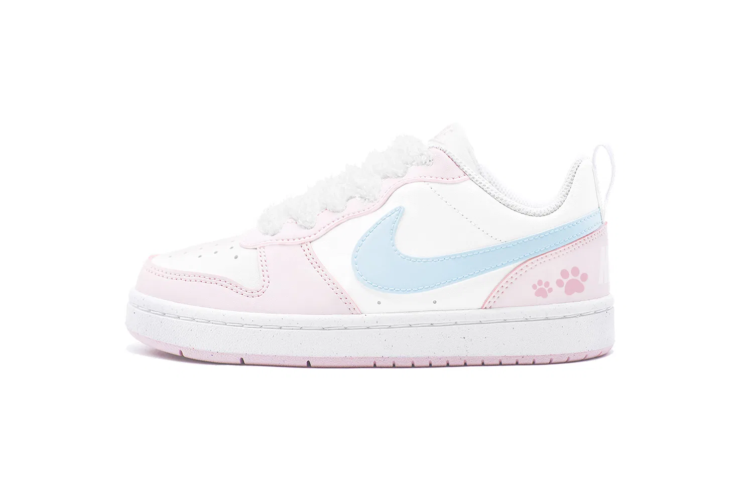 Детские кроссовки для скейтбординга Nike Court Borough, Цвет Pink White — фото 3