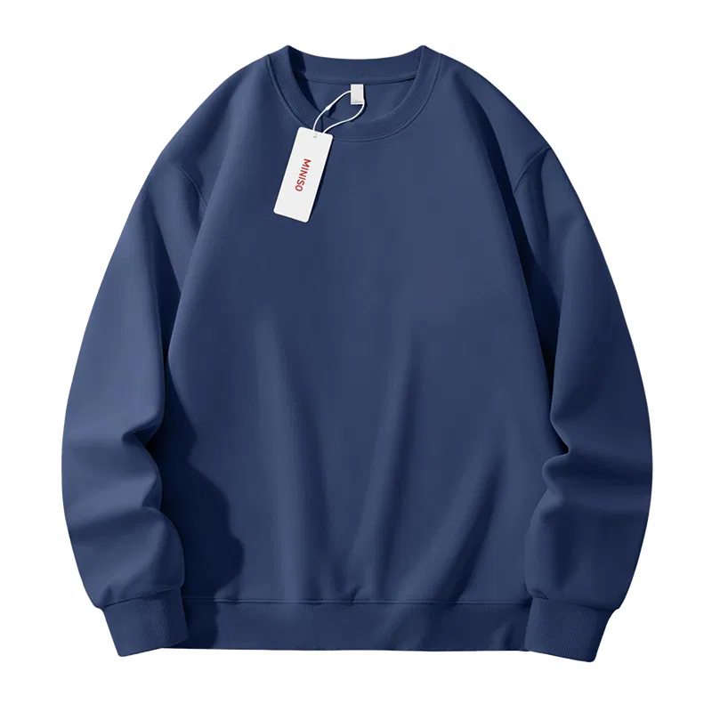 Детский свитшот с круглым вырезом средней плотности MINISO, Spring Fall Blue