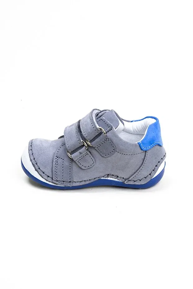 Детские туфли для мальчиков кожаные ортопедические Ewen Tomm, Gray / Blue — фото 2