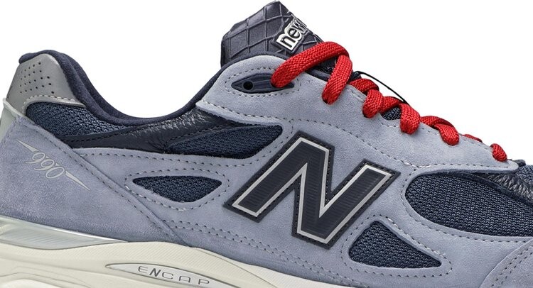 Лимитированные кроссовки New Balance No Vacancy Inn x 990v3 Made in USA 'Water and WiFi', серый — фото 3