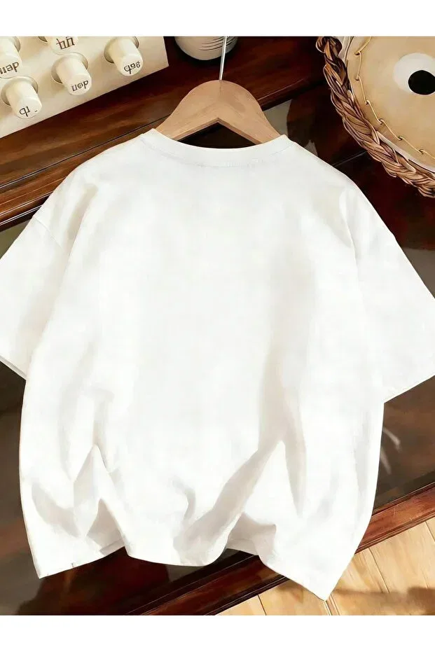 Детская футболка для девочек с принтом Fun Teddy Bear Themed Kids T-Shirt Cc Collection, White — фото 4