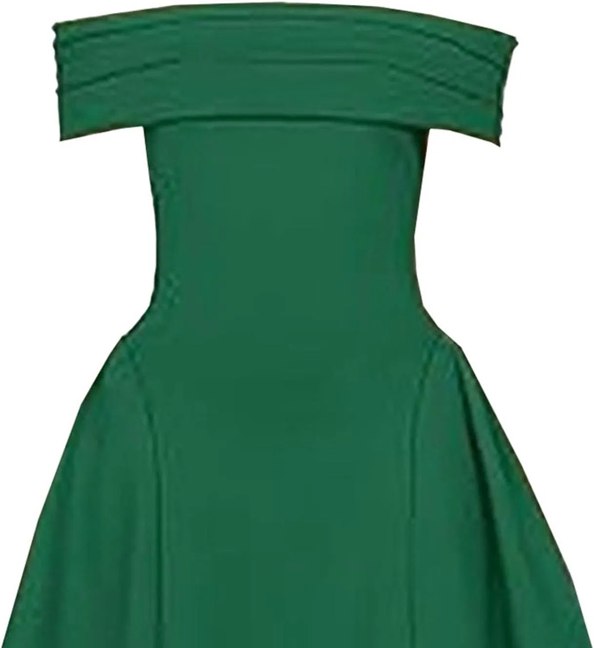 Женское элегантное платье с открытыми плечами, Green — фото 4