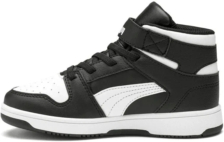 Детские кроссовки для мальчиков Rebound Layup PUMA, Black/White — фото 4