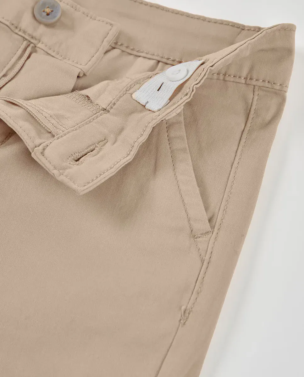 Детские брюки для мальчиков из сатина Boboli, Beige — фото 2