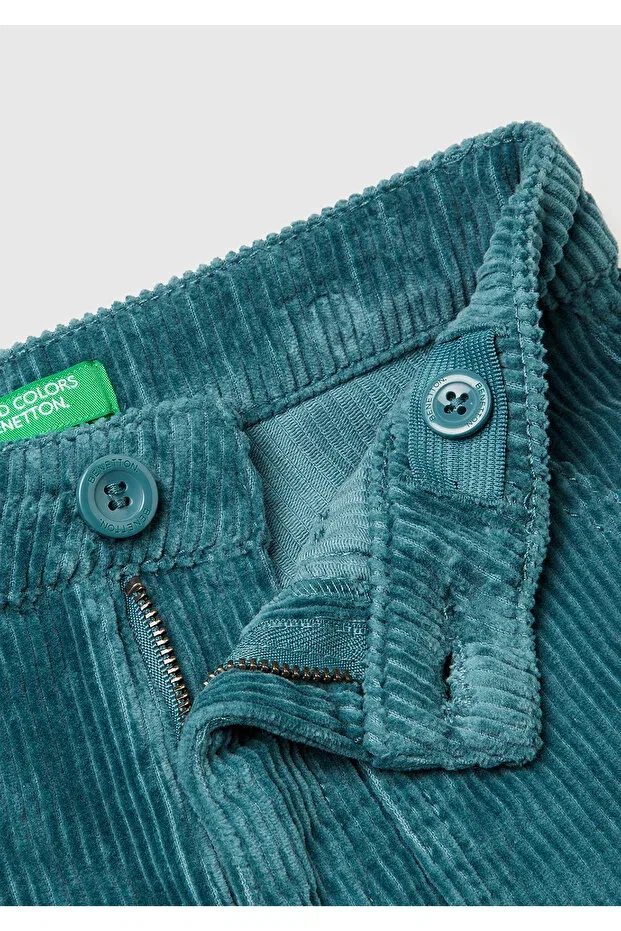 Детские для мальчиков брюки из вельвета United Colors Of Benetton, Gray-Green — фото 3