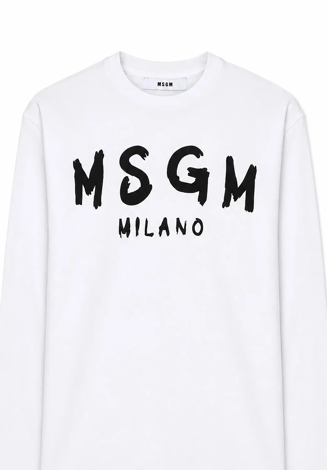 Футболка унисекс с длинными рукавами Msgm, White — фото 3