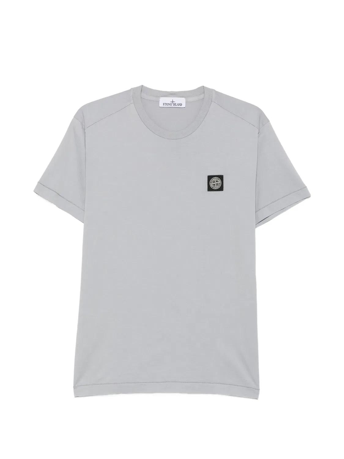 Футболка с нашивкой логотипа, серая Stone Island, серый