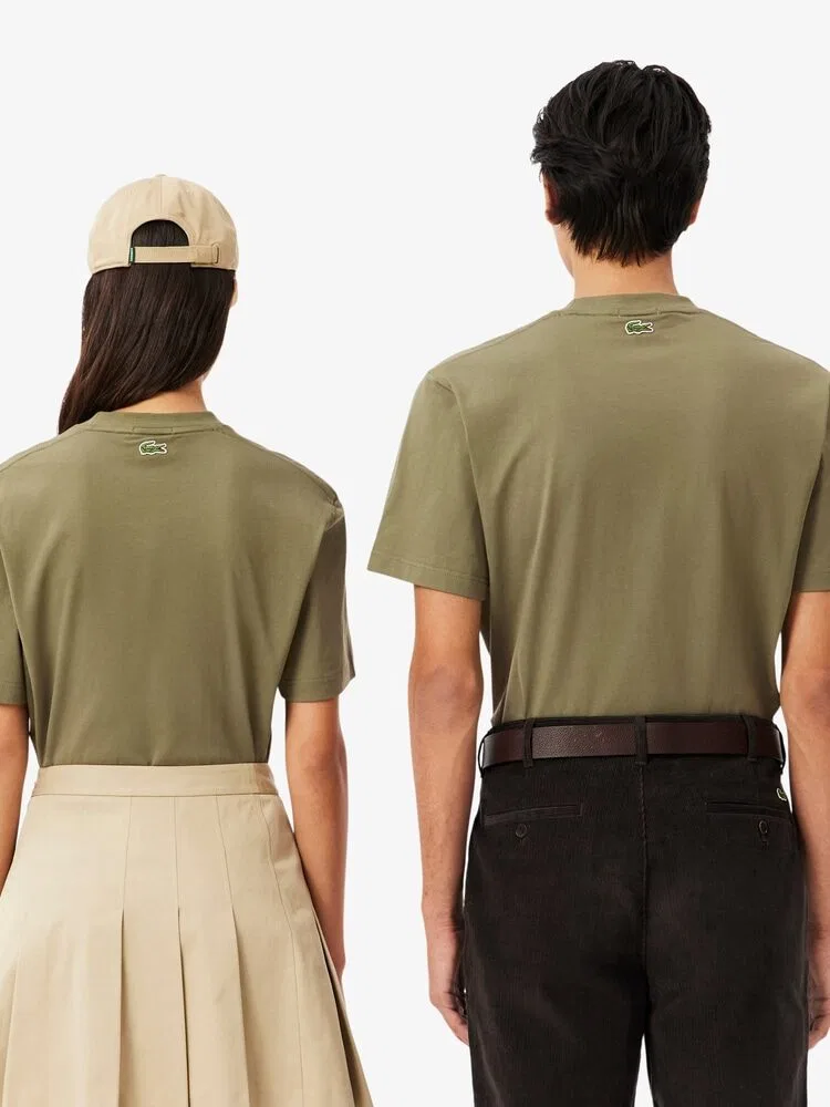 Футболка поло LACOSTE Softbranding Small Croc, Khaki — фото 3