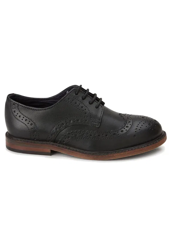 Туфли кожаные Wide fit brogues - lace-ups Next, черный