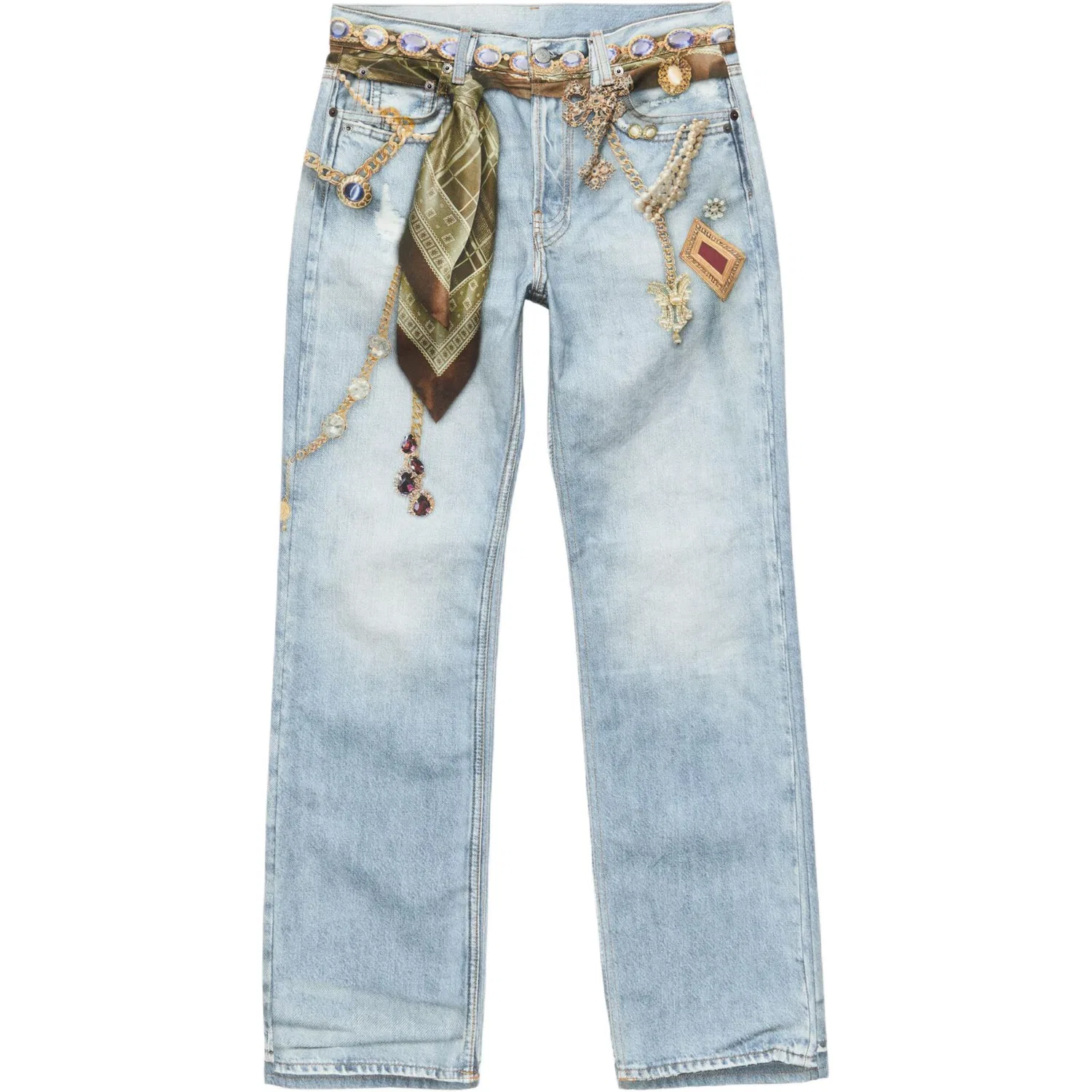 Женские джинсы Acne Studios, Light Blue Asia Fit-PETIT — фото 3