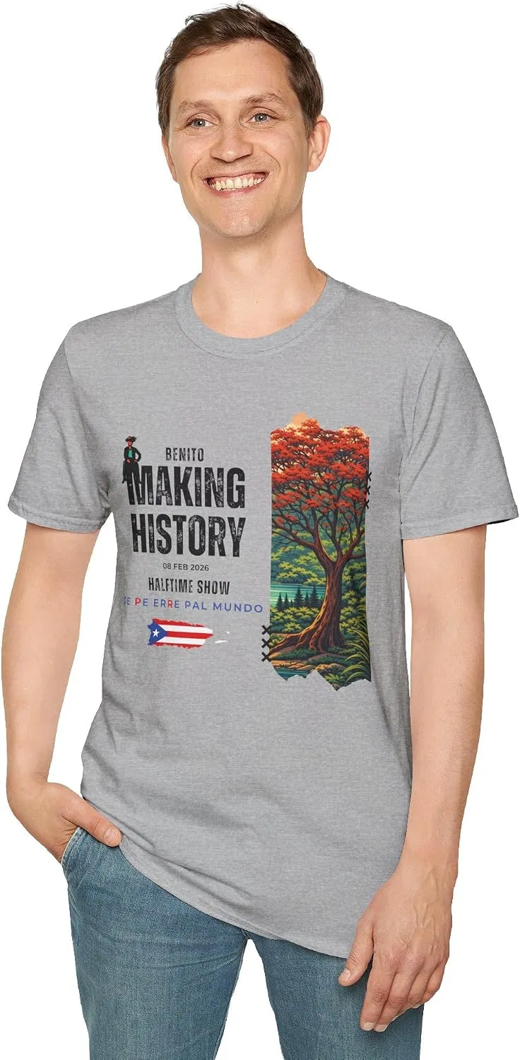 Мужская футболка с принтом Puerto Rico Football Shirt, серый меланж — фото 2