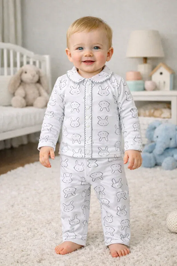 Детский комплект боди с принтом Newborn organic cotton 2-piece baby girl and boy set Anne Dokunuşu Gibi Kuzum Bebe, Brown