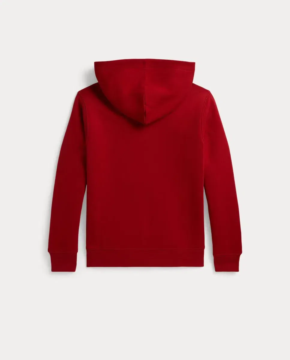 Детская худи из флиса с капюшоном Polo Ralph Lauren, Красный — фото 2