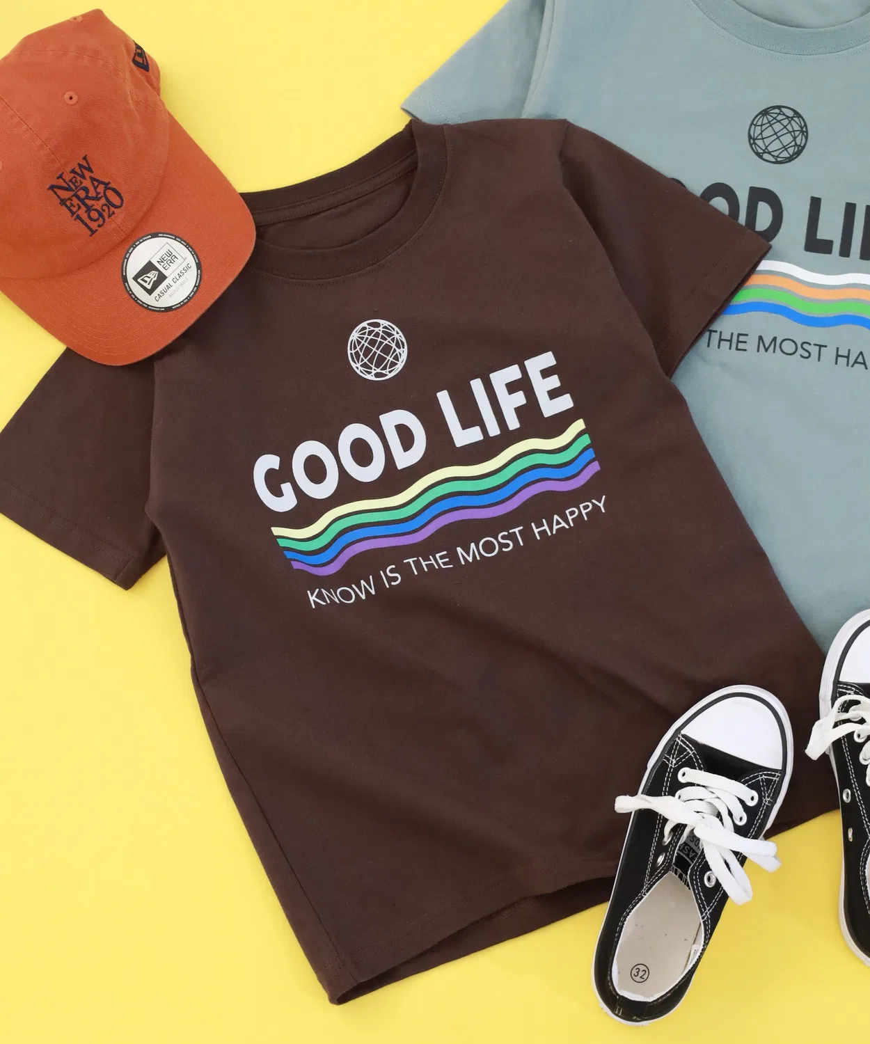Детская футболка с принтом с длинным рукавомFUNALIVE, Brown