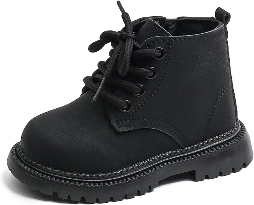 Детские ботинки на шнуровке для мальчиков YWPENGCAI, Black