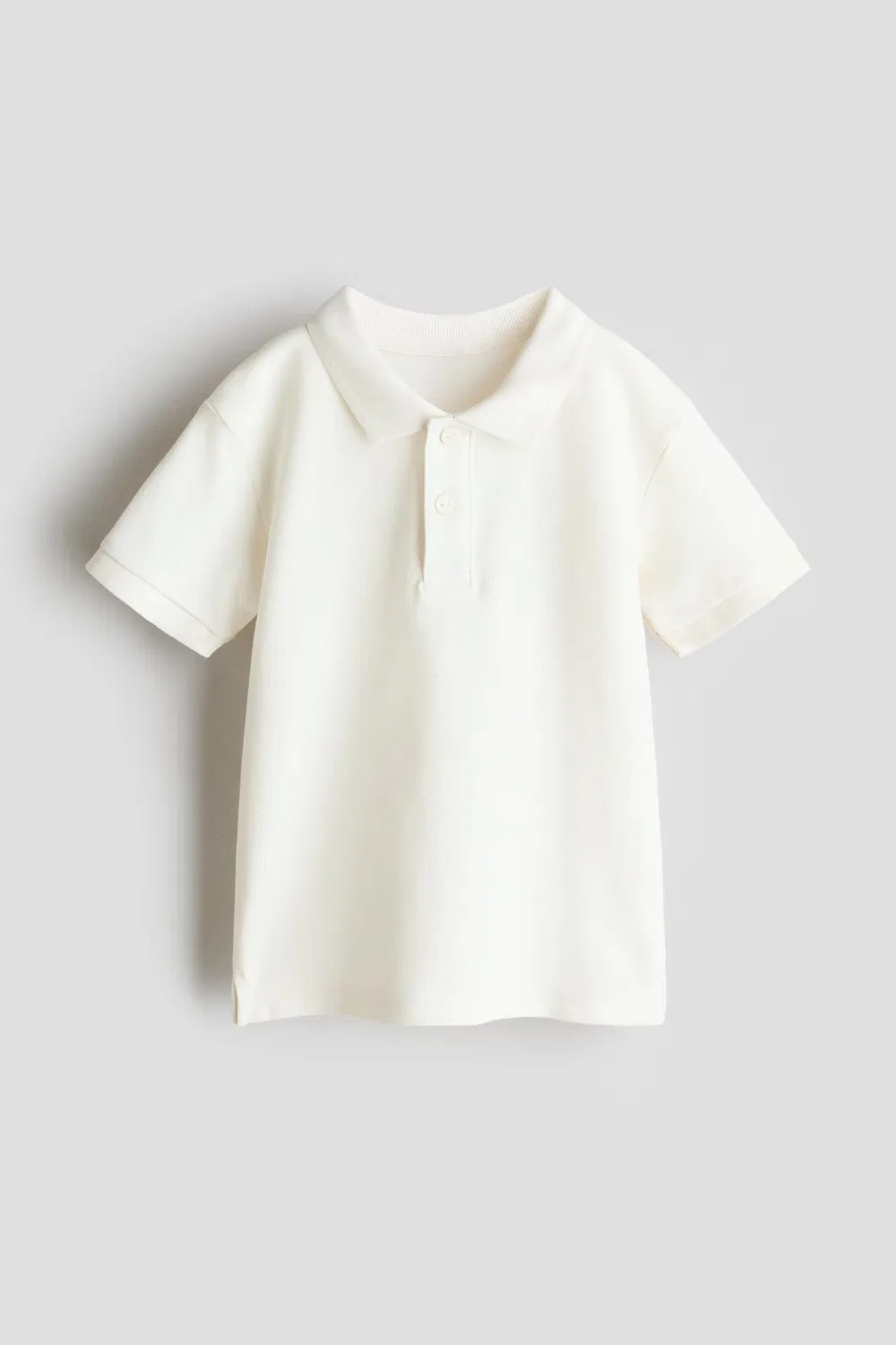 Рубашка-Поло из хлопкового пике H&M, Weiß