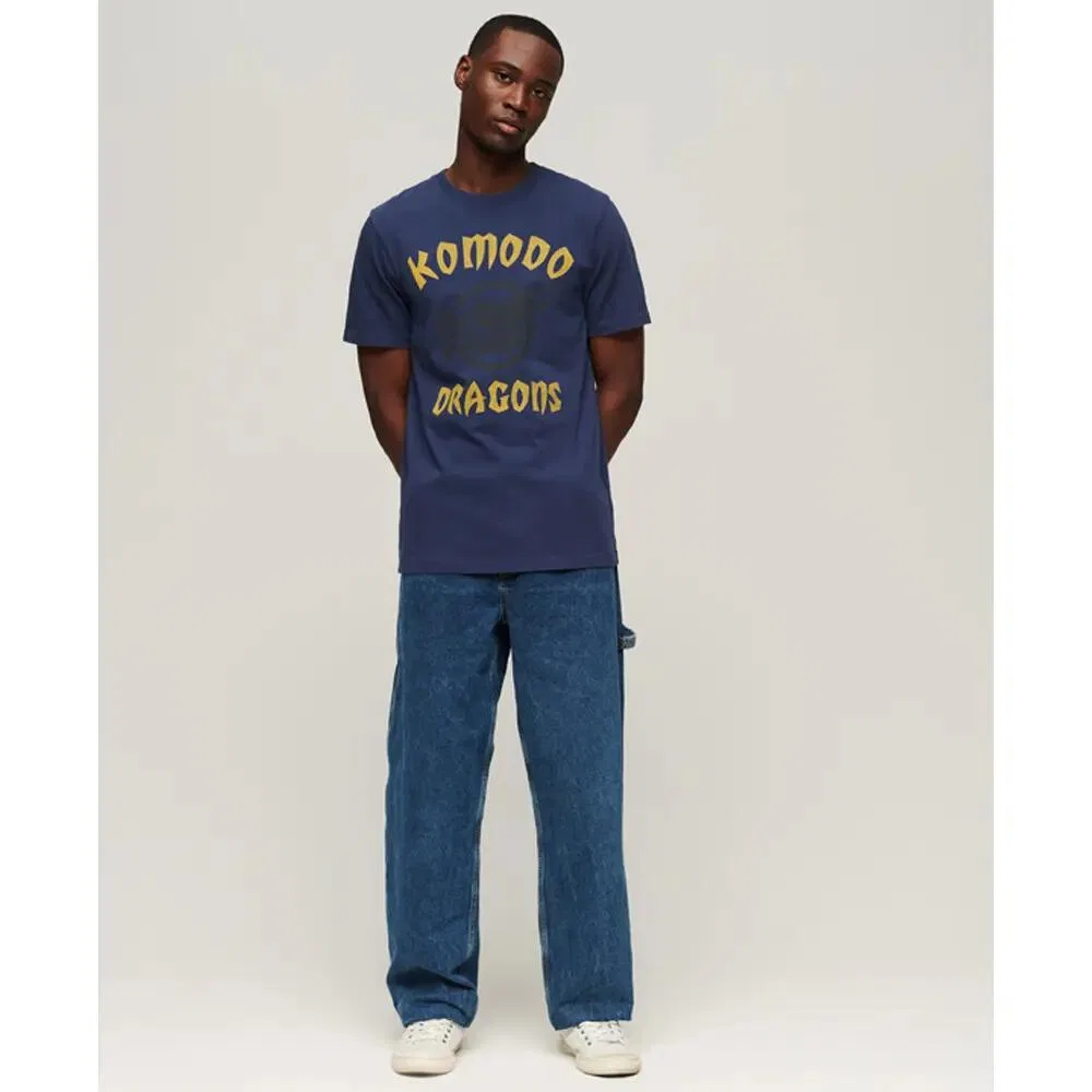Мужская хлопковая футболка с принтом Komodo Dragon Superdry, Blau