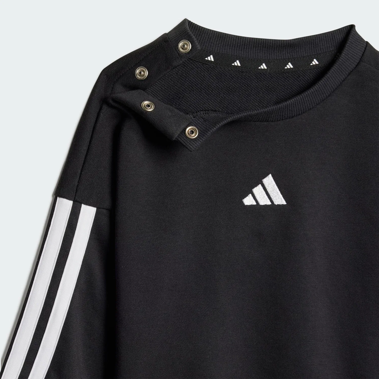Детский спортивный костюм из футера с логотипом Essentials Kids Adidas, Schwarz Weiss — фото 2