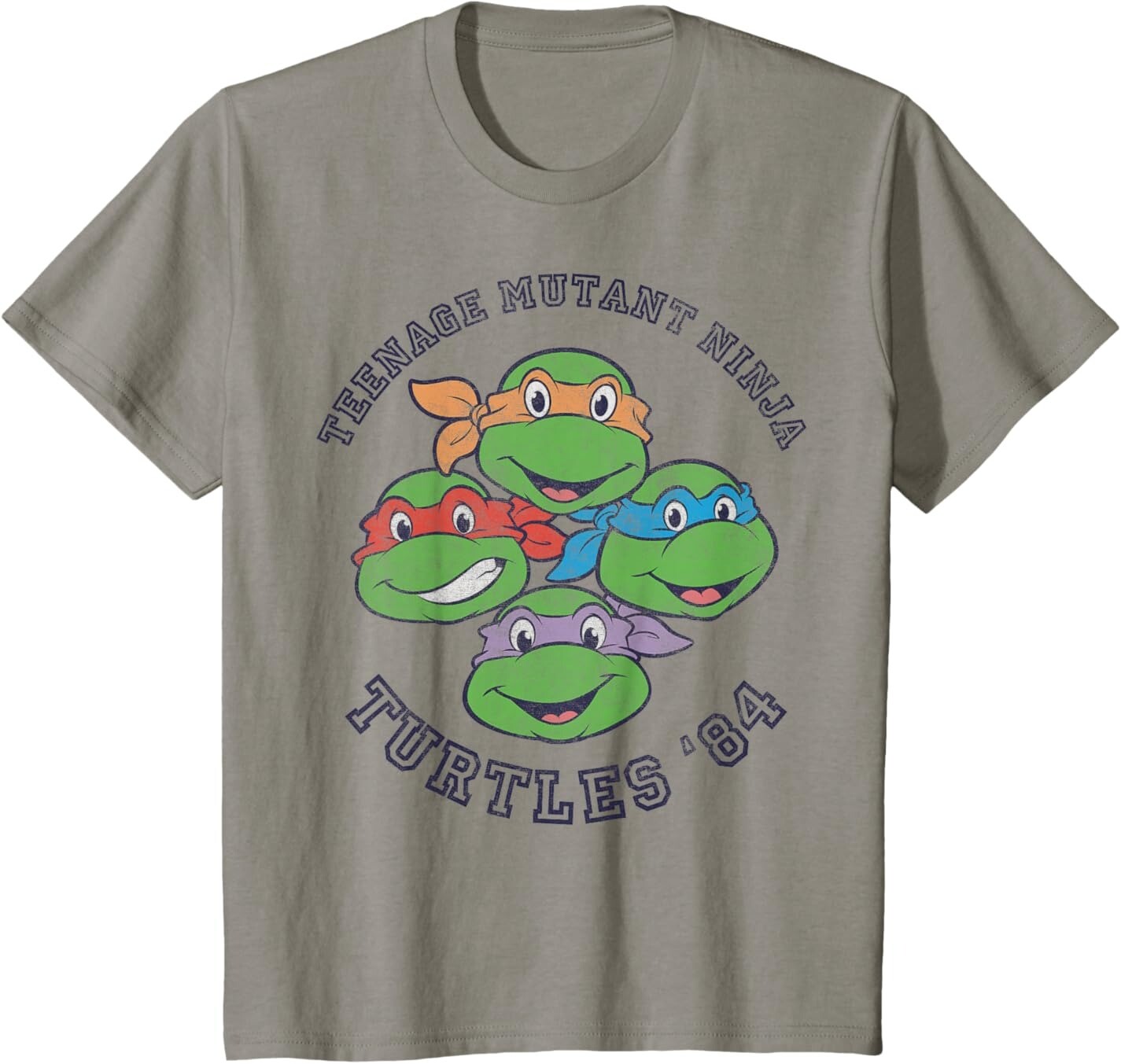 

Футболка для подростков Teenage Mutant Ninja Turtles Old School 1984, серый сланец