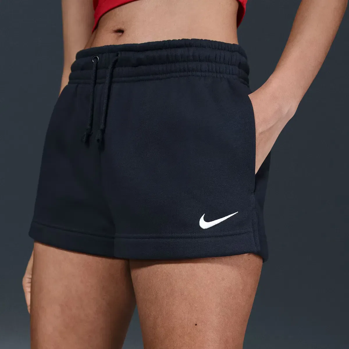 Женские шорты из флиса Nike, Цвет Negro — фото 4