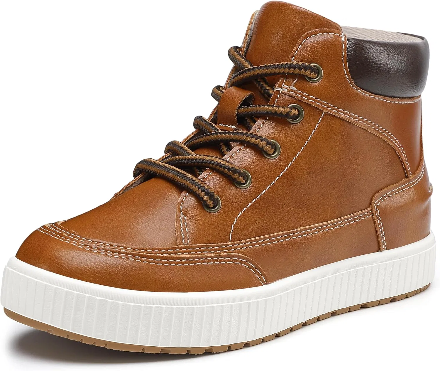 Детские ботинки с высоким берцем и боковой молнией для мальчиков shoeslocker, Brown