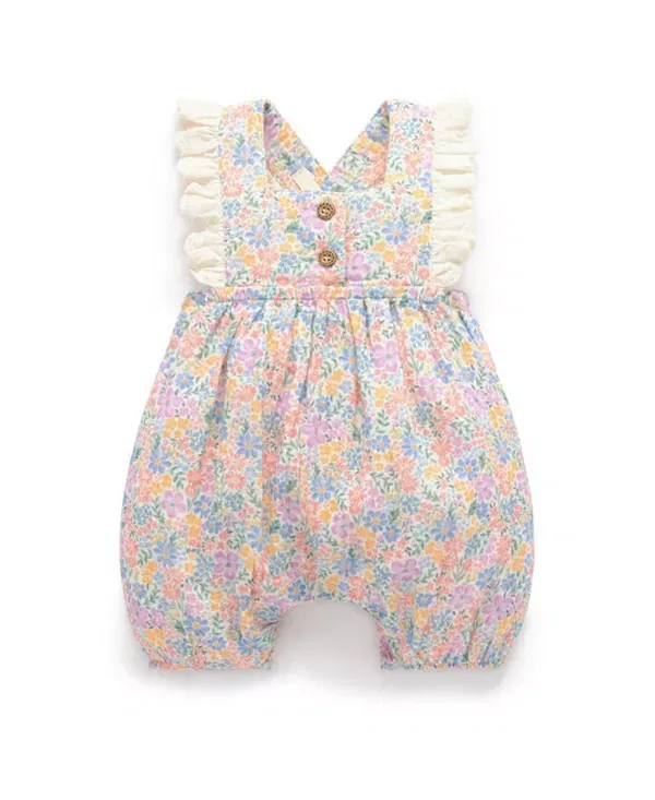 Детский ромпер для девочек хлопковый без рукавов Isabella Print Purebaby, Isabella Print