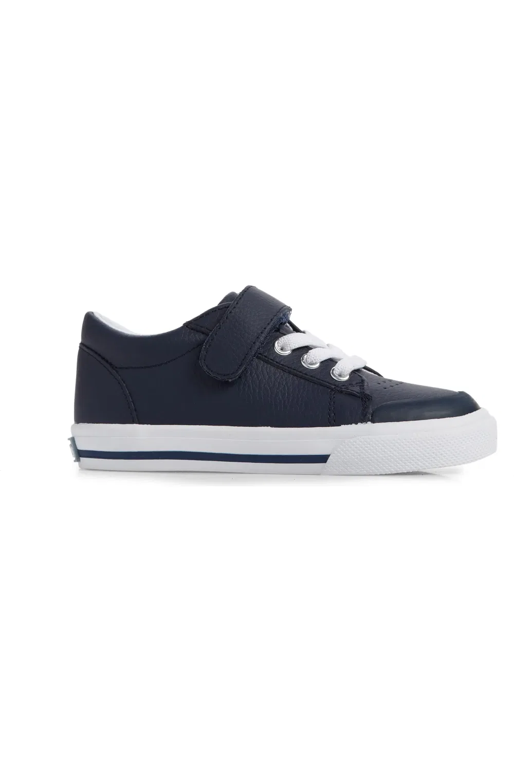 Детские кроссовки на липучке с поддержкой свода стопы Reese Footmates, Navy Leather — фото 3