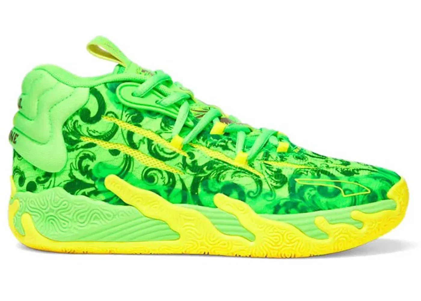 Детские кроссовки для мальчиков Puma LaMelo Ball MB.03 LaFrance Forever.Rare, Fluro Green/Green/Fluro Yellow