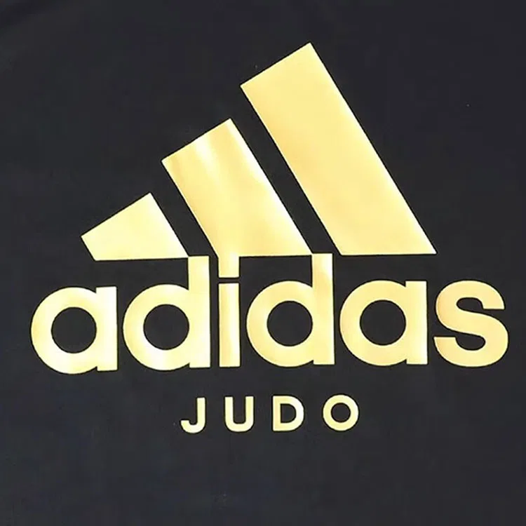 Мужской спортивный комплект из футболки и штанов с принтом Adidas, Black Gold — фото 4