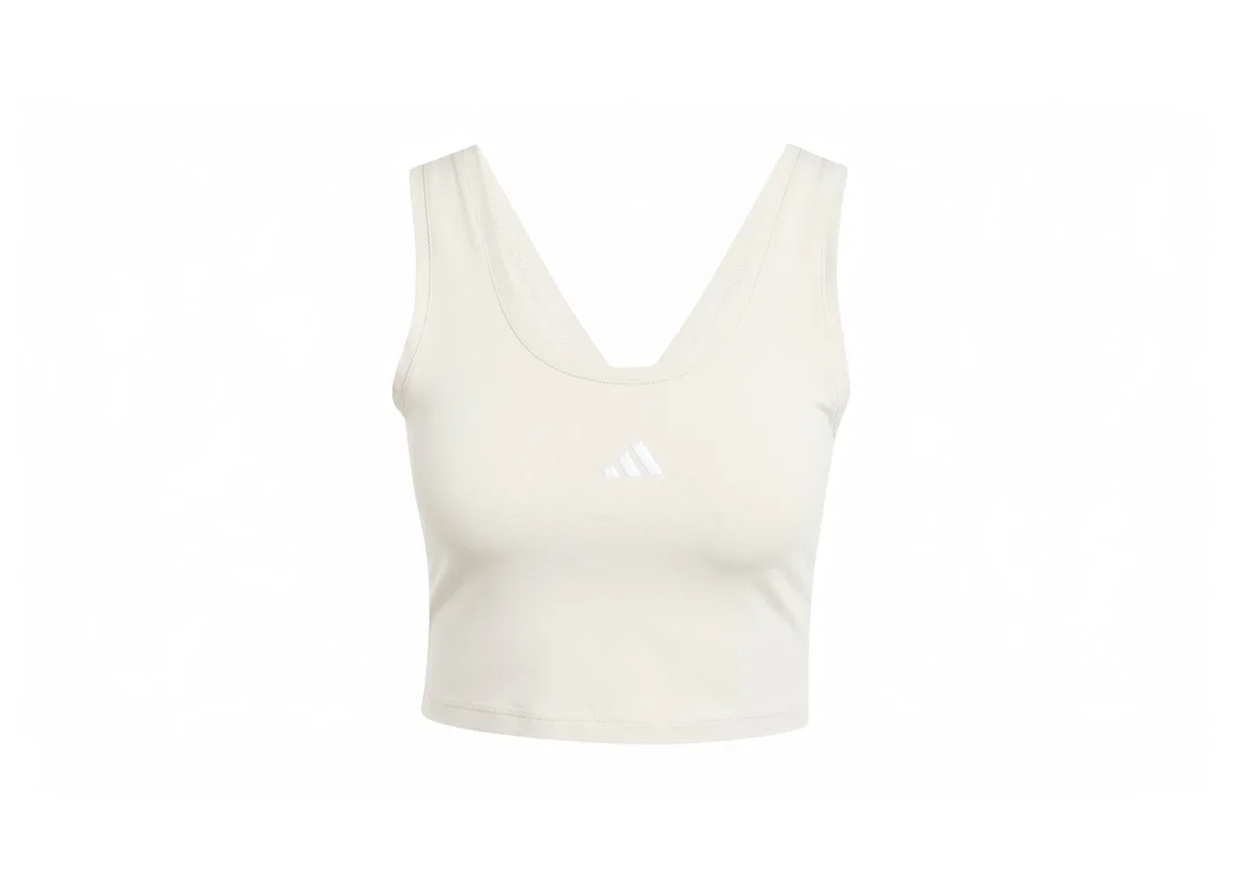 Женская майка без рукавов с принтом логотипа Adidas, цвет Wonder Alumina/White