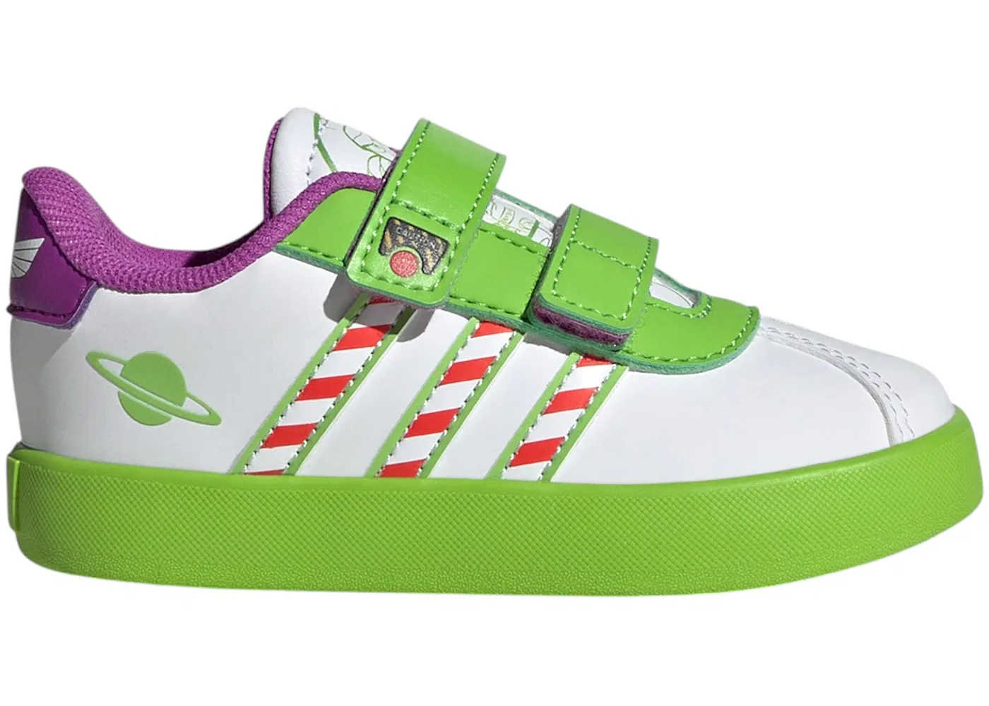 Детские кроссовки Lifestyle Adidas VL Court 3.0 Disney Pixar Toy Story Buzz Lightyear, Cloud White Cloud White Semi Solar Green