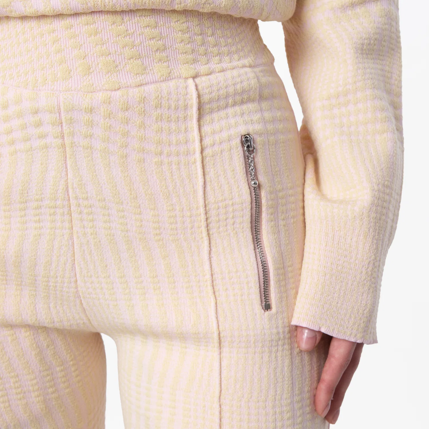 Брюки с жаккардовым узором «гусиная лапка» Houndstooth Jacquard Wool-Blend Burberry, Cameo Ip Pattern — фото 2