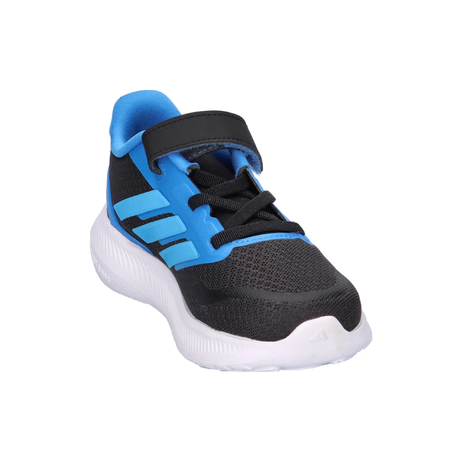 Детские беговые кроссовки с технологией Cloudfoam Runfalcon 5 Adidas, Schwarz Konigsblau Pastellblau — фото 2