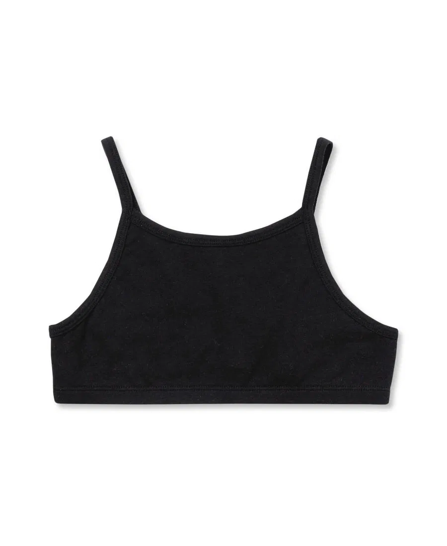 Комплект из 3 топов-бра детских мягкий Lands' End, White/Gray/Black — фото 2