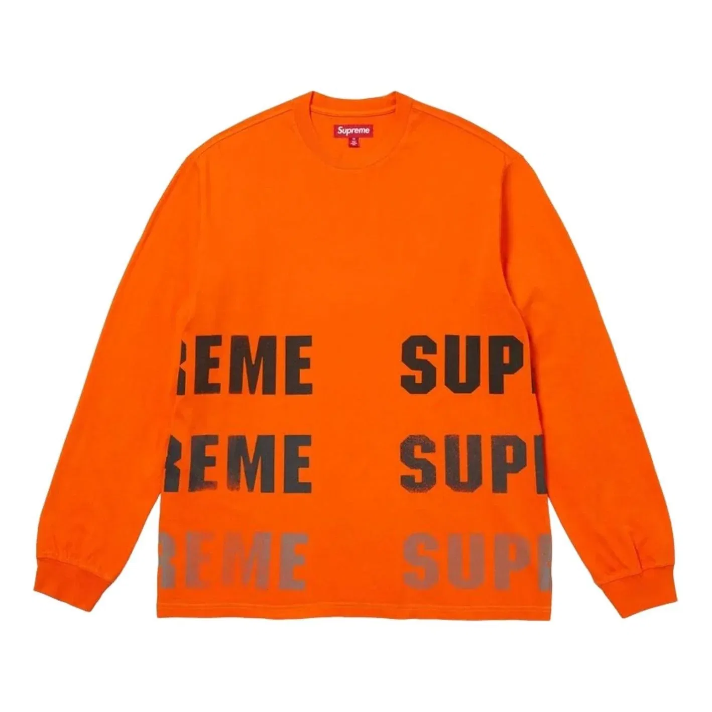 Мужская футболка FW26 Reflective L/S T-Shirt 'Orange' Supreme, оранжевый