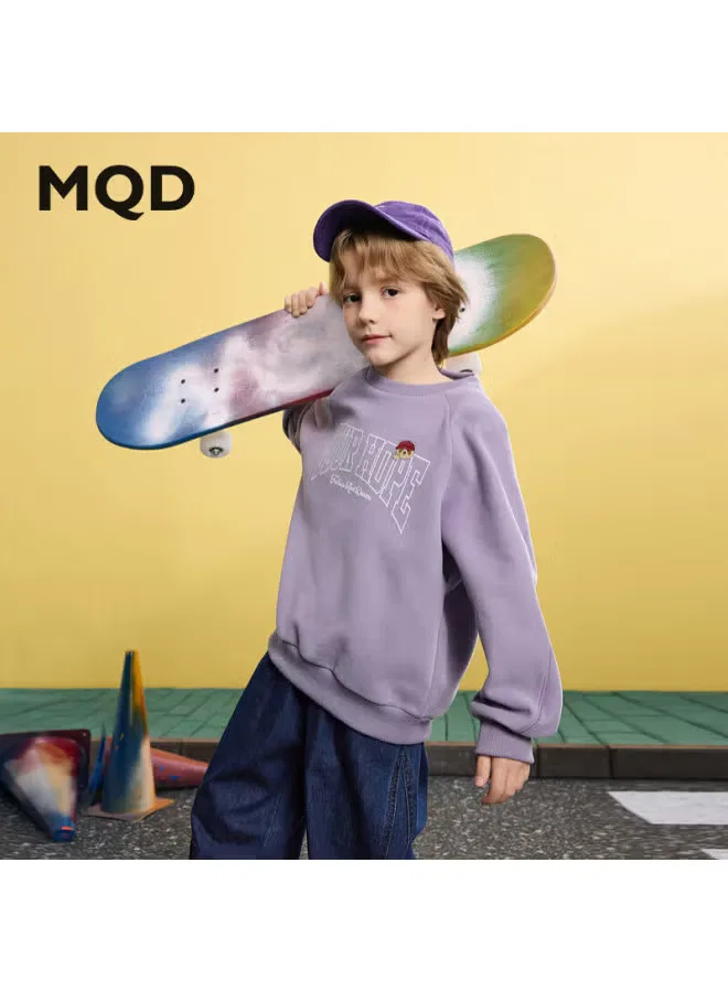 Свитшот с принтом для мальчиков Mqd, серо-фиолетовый