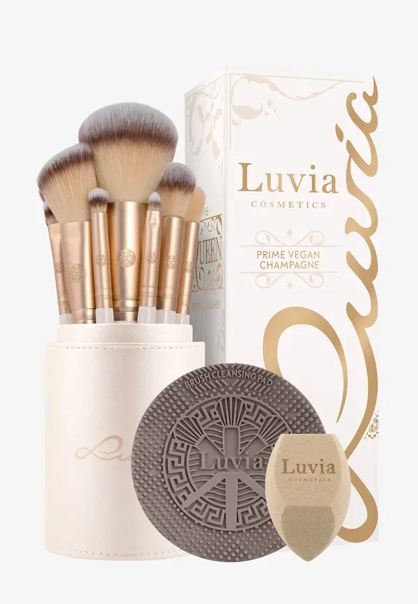 Набор кистей для макияжа, 11 предметов, Synthetic, Luvia Cosmetics, macadamia - champagne