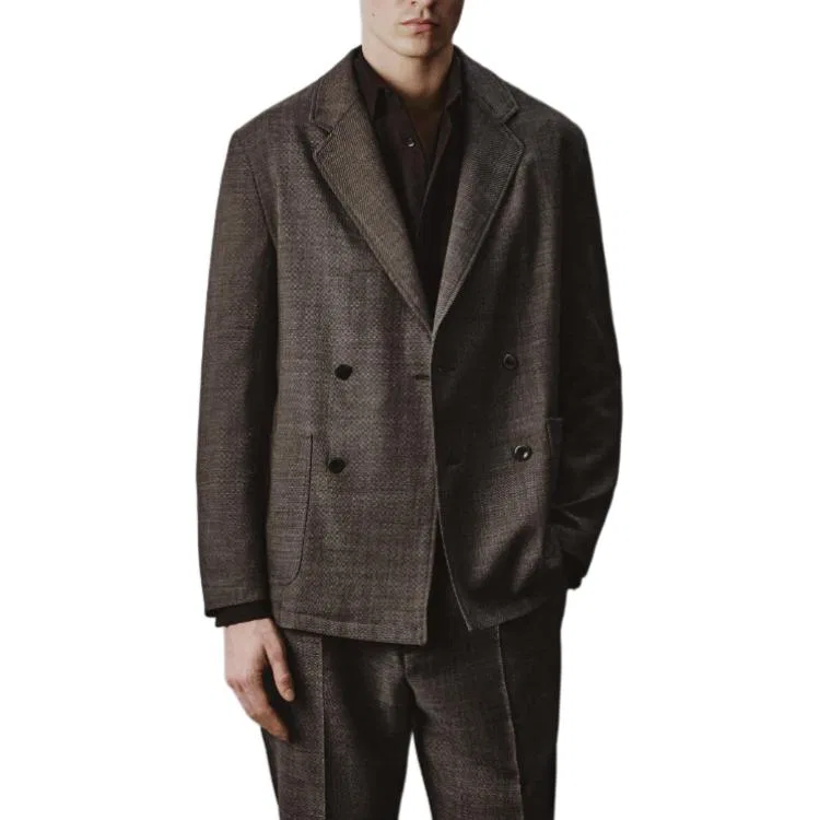 Костюм классический коричневый ZARA, Brown — фото 4