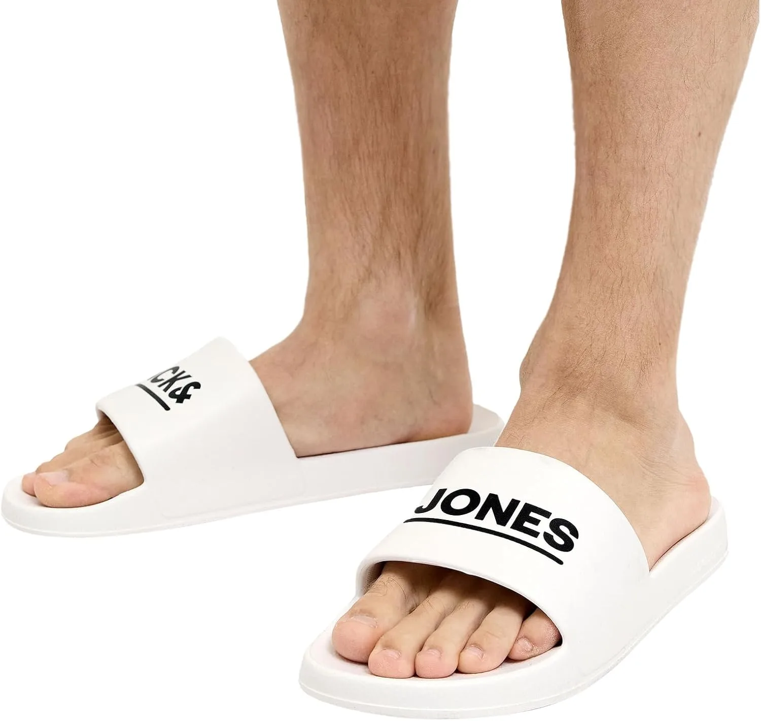 Мужские длинные шлепанцы JACK & JONES Jfwollie Slider, белый — фото 2