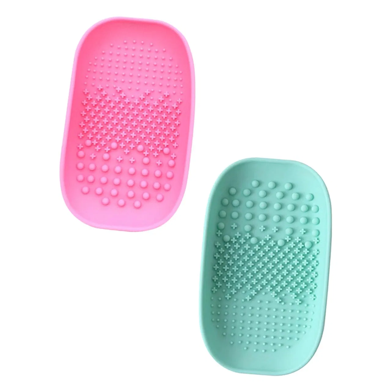 Подушечки для очистки кистей Silicone, 2 шт, розовые, OATIPHO