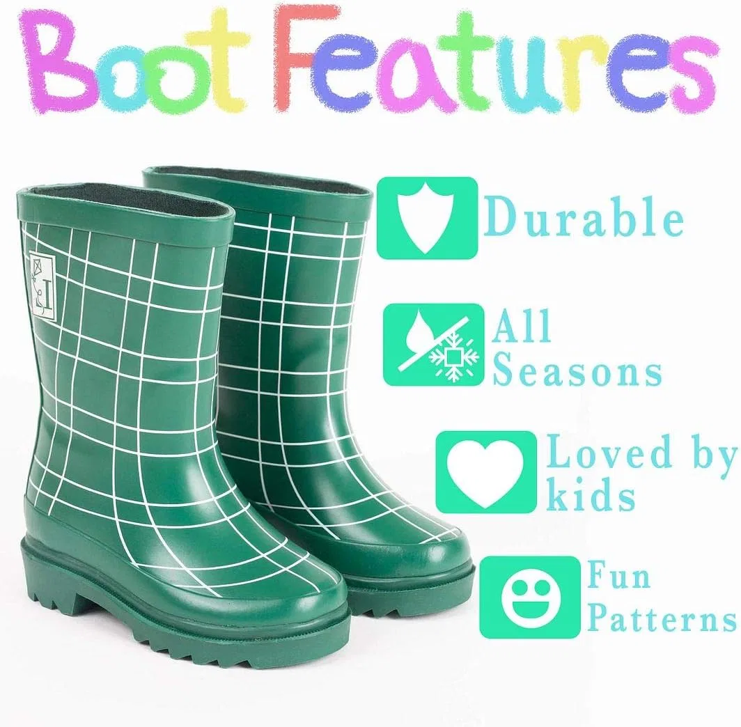 Детские сапоги для девочек водонепроницаемые London Littles Fun London Littles, Inc., Green — фото 2