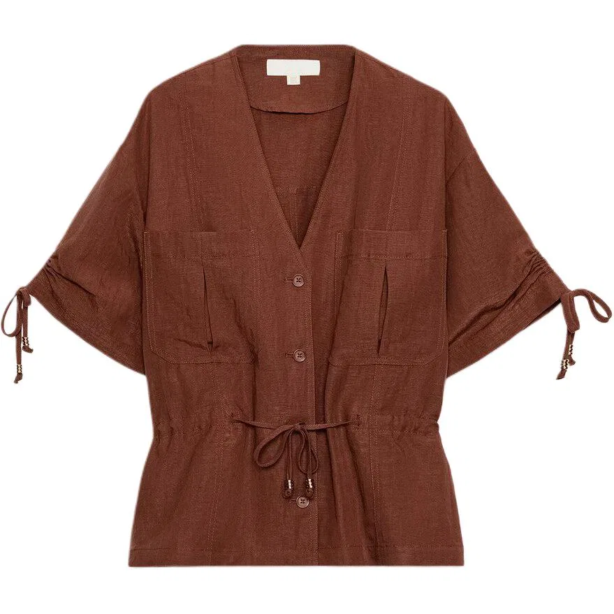 Женская куртка без рукавов Dark Brick Red ZARA, Dark Brick Red