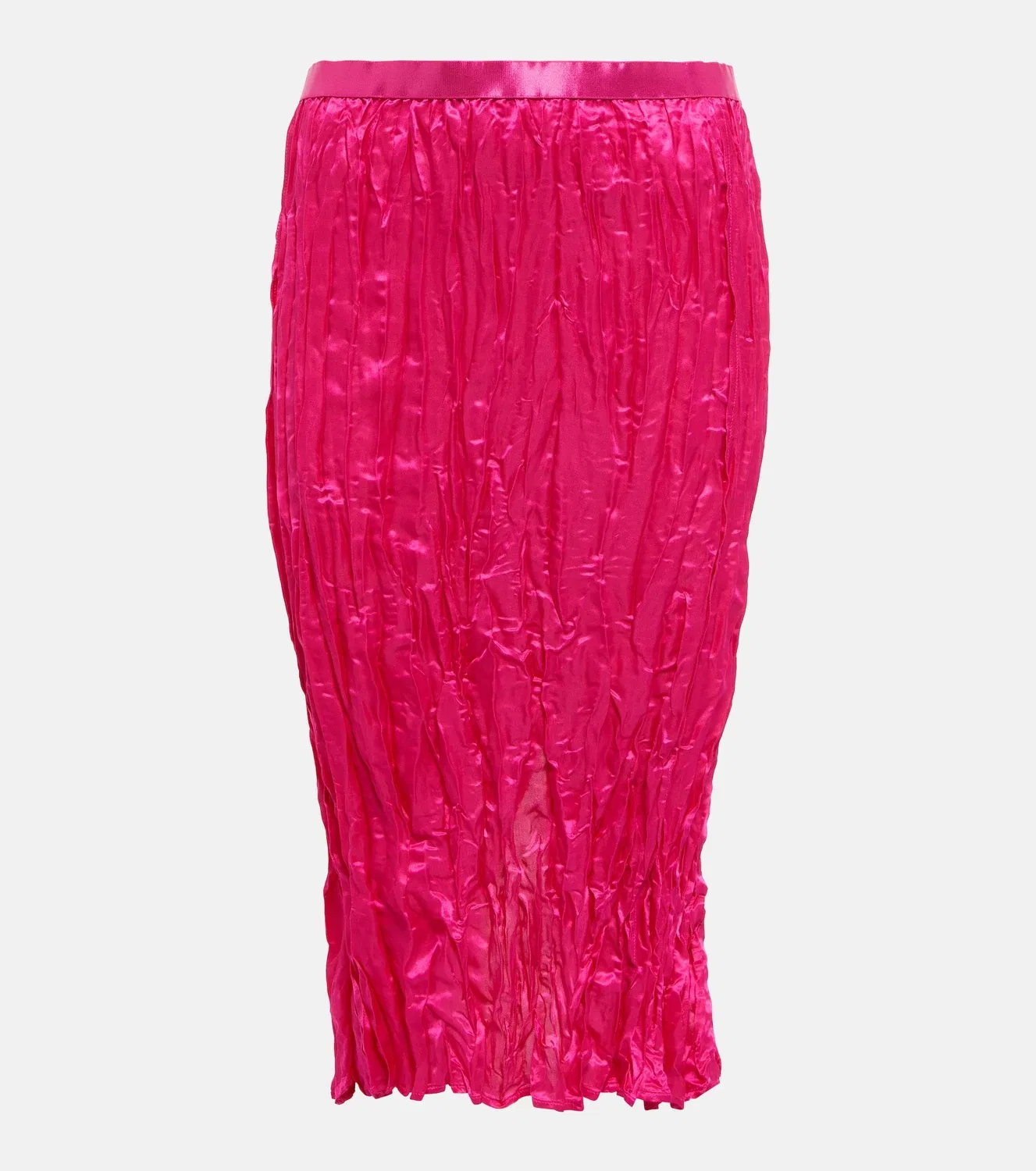 Атласная юбка миди Acne Studios, розовый