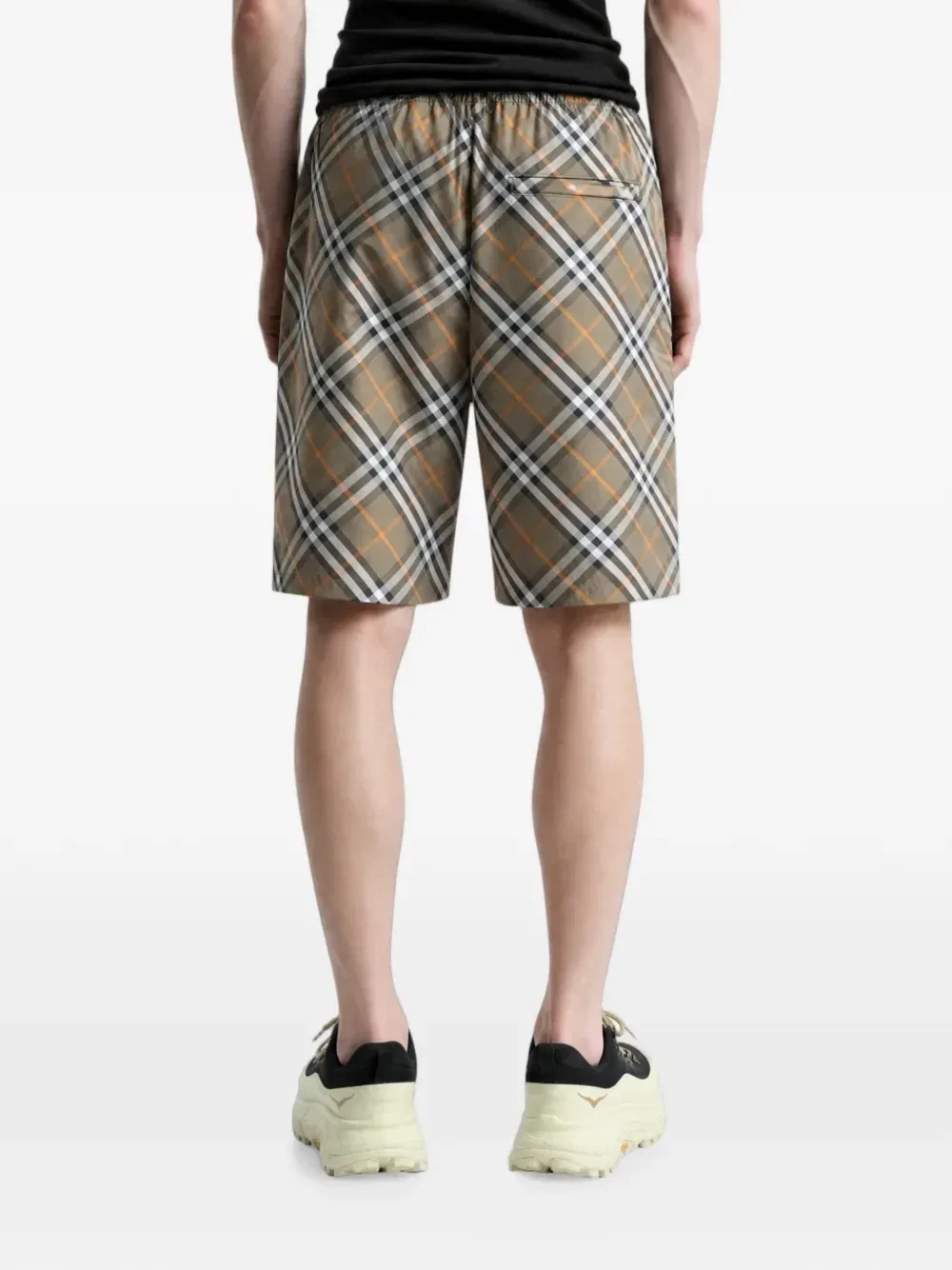 Шорты Burberry в клетку на кулиске, бежевый — фото 3
