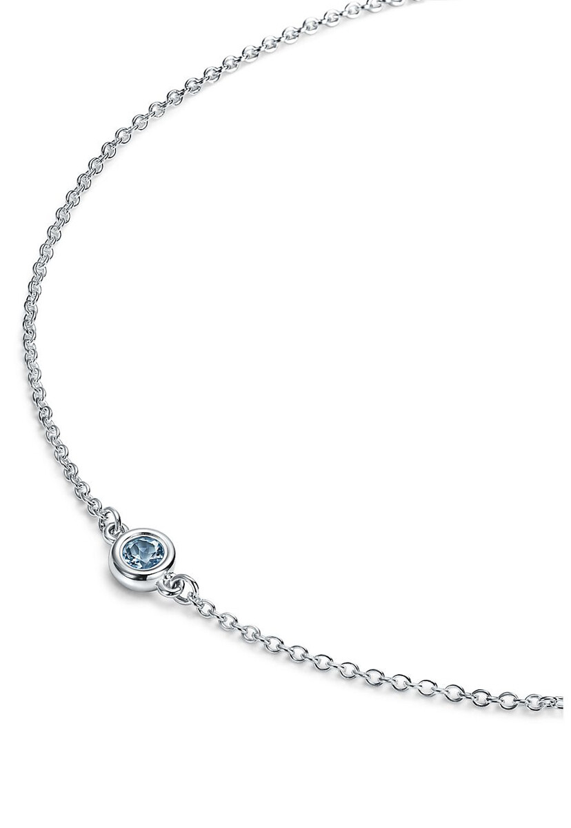 Браслет Tiffany & Co. Elsa Peretti Color by the Yard Aquamarine, серебро — фото 3