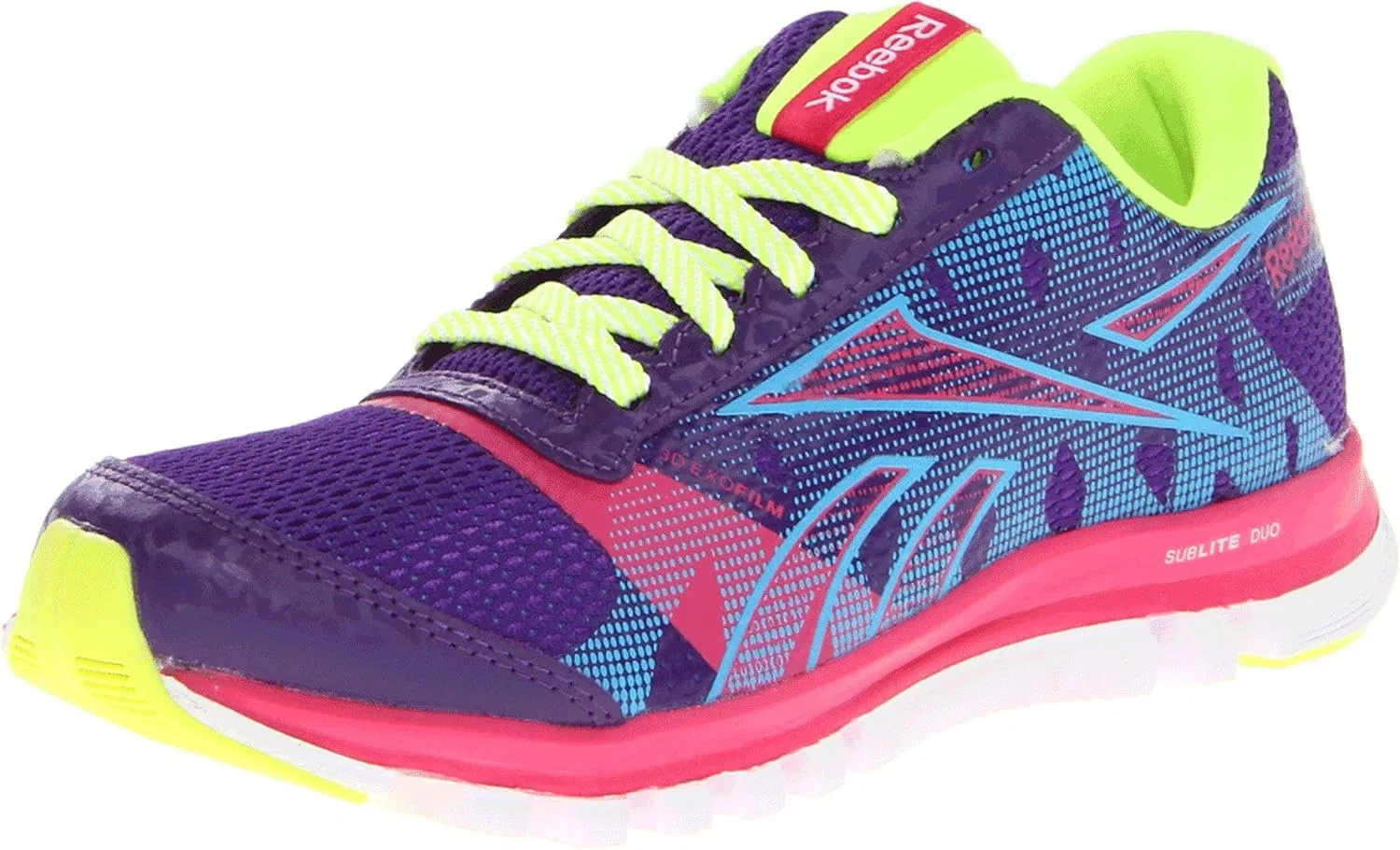 Детские кроссовки для бега Sublite Duo Chase Reebok, Kaliedoscope Violet/Blue Blink/Pink/Yellow/White